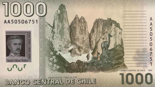 Chile 1,000 pesos 2020
