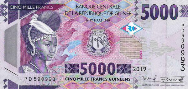 Guinea 5000 francs 2019