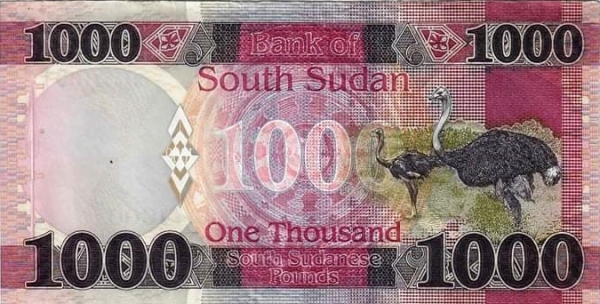 South Sudan 1000 pounds 2020