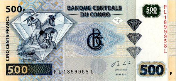 Congo 500 francs 2013