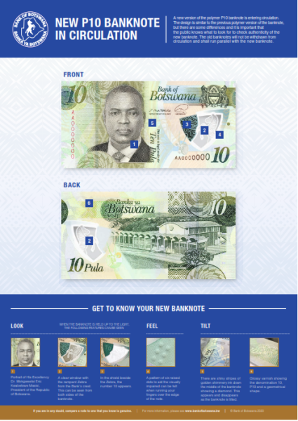 Botswana 10 pula 2021