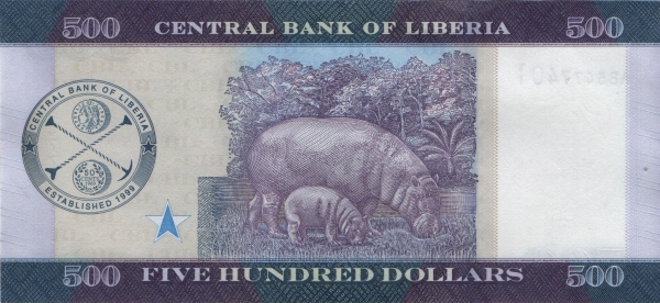 LIBERIA 500 Dollars 2020