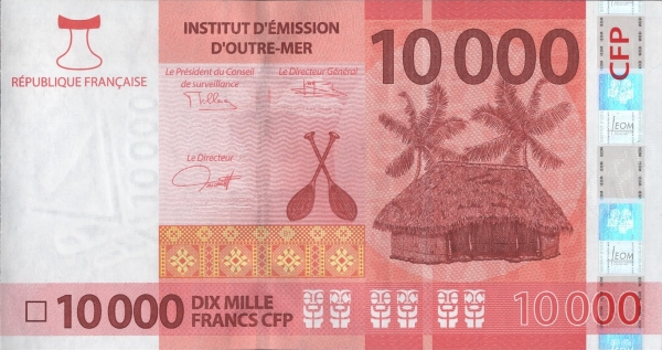 French Pacific Territories 10000 franc 2021