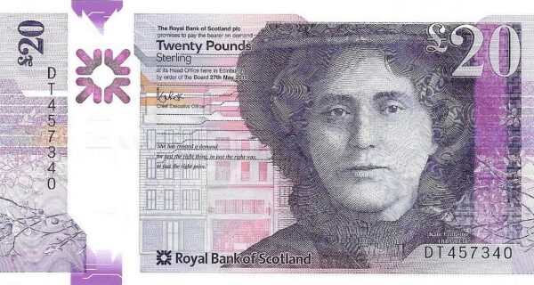 Royal Bank of Scotland 20 pounds 2019