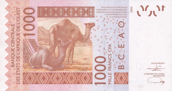 Ivory Coast 1,000 francs 2021