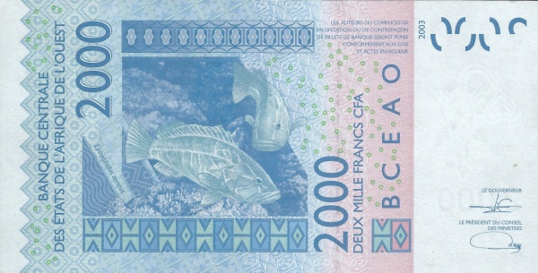 Ivory Coast 2,000 francs 2021