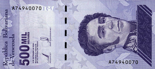 Venezuela 500.000 bolivar 2020