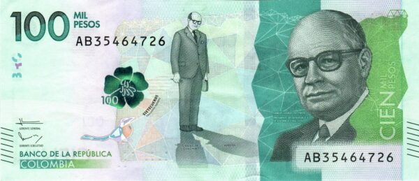 Сolombia 100.000 pesos 19.08.2015