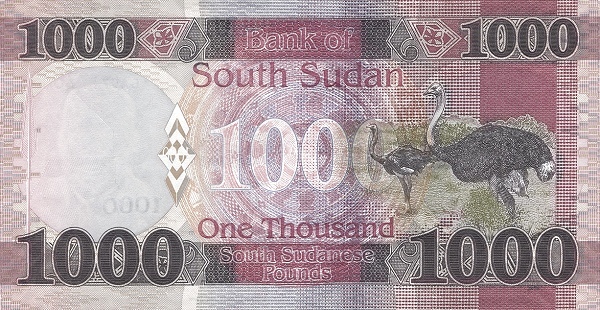 South Sudan 1000 pounds 2020