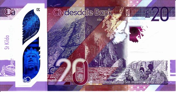 Scotland&rsquo;s Clydesdale Bank 20 pound 2019
