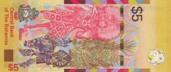 Bahamas 5 dollars 2020