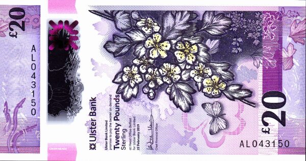 Northern Ireland Ulster Bank 20 pound 2019