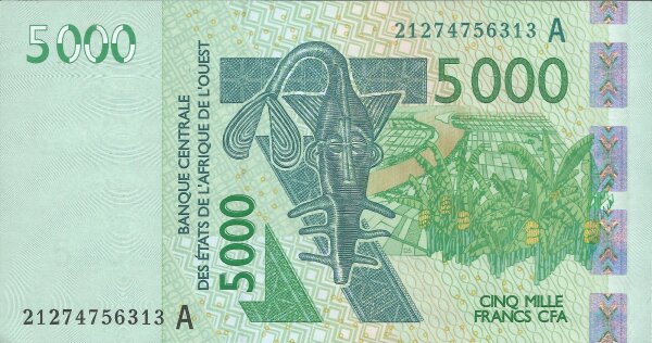 Ivory Coast 5,000 francs 2021