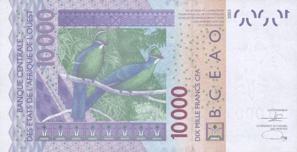 Ivory Coast 10,000 francs 2021