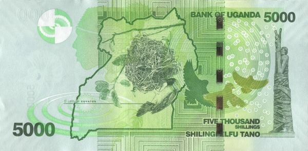 Uganda 5000 shillings 2019