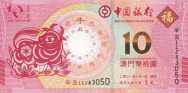 Macau 10 Patacas 2021