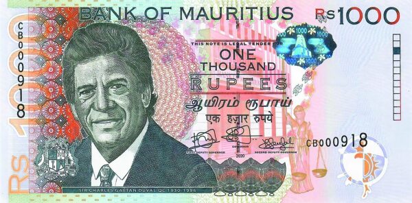 Mauritius 1000 rupees 2020