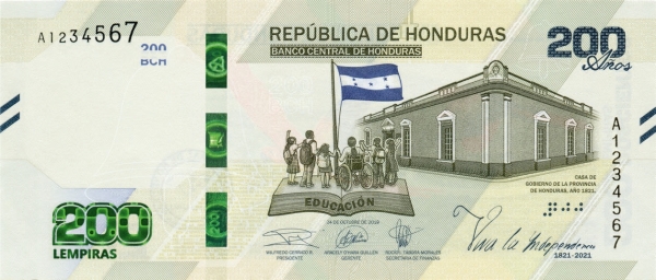 Honduras 200 lempira 2019