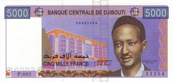 Djibouti 5000 francs (2021)