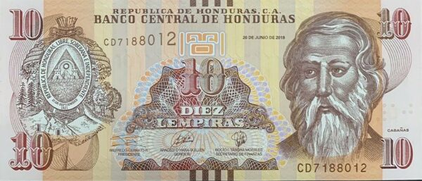 Honduras 10 lempiras 2019