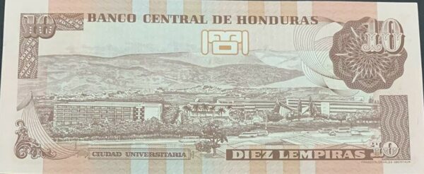 Honduras 10 lempiras 2019
