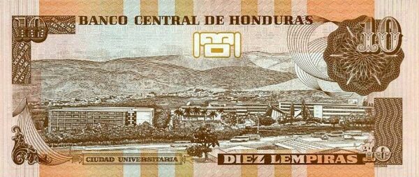 Honduras 10 lempiras 2019