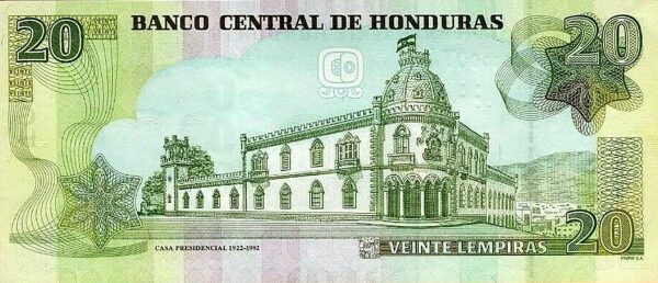 Honduras 20 lempiras 2019