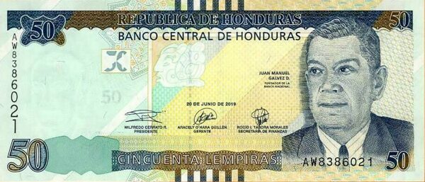 Honduras 50 lempiras 2019