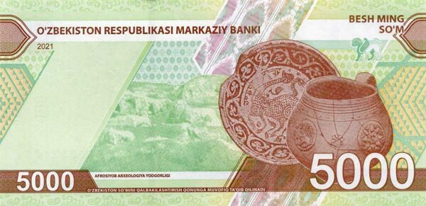 Uzbekistan 5,000 sum 2021