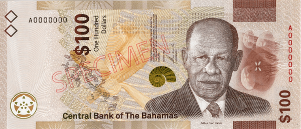 Bahamas 100 dollars 2021